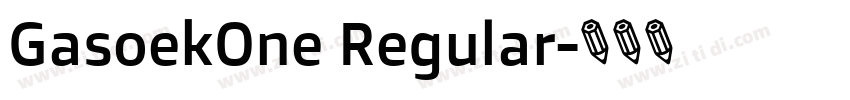 GasoekOne Regular字体转换